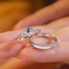 Moissanite Diamond Ring Women's Sterling Silver Star Dream Couple Ring