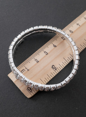 弹力水钻新娘结婚手链珍珠手环