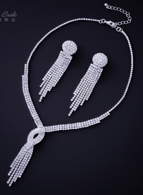 超闪深V高级感百搭轻奢新娘项链