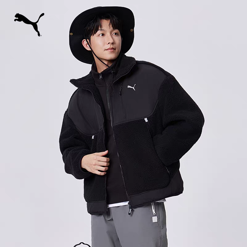 PUAM彪马 秋冬新款户外风男女加绒保暖摇粒绒休闲棉服外套629733,淘宝优惠券,粉丝福利购,淘宝优惠卷