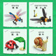 Simulated insect puzzle building blocks
