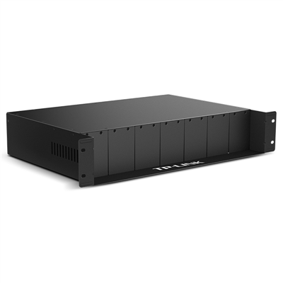 普联TP-LINK/tplink TL-FC1400 14槽光纤收发器专用机架机柜2U尺寸TL-FC1420双电源收发器机架 - 图1