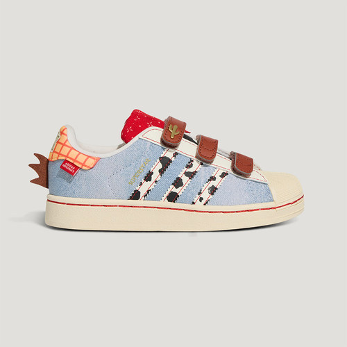 Adidas阿迪达斯三叶草小童鞋SUPERSTAR II CF C运动鞋KK4471 - 图1