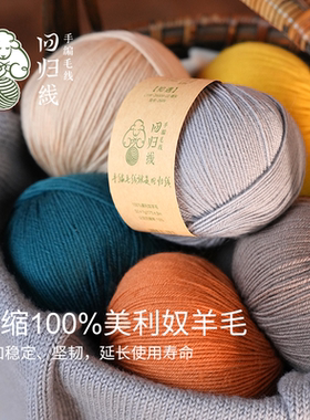 回归线双11新品知遇 100%美利奴羊毛毛线团手工编织diy织围巾