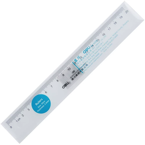 Deli 20 30 40 50 60 см сантиметра пластиковой чертежи линирования линирования правителя Прозрачный линейка канцелярских товаров канцелярских товаров