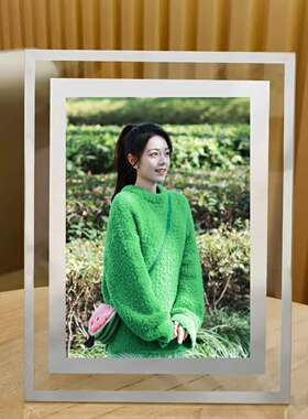 赵今麦周边水晶玻璃相框桌面摆台照片定制写真送同学闺蜜生日礼物