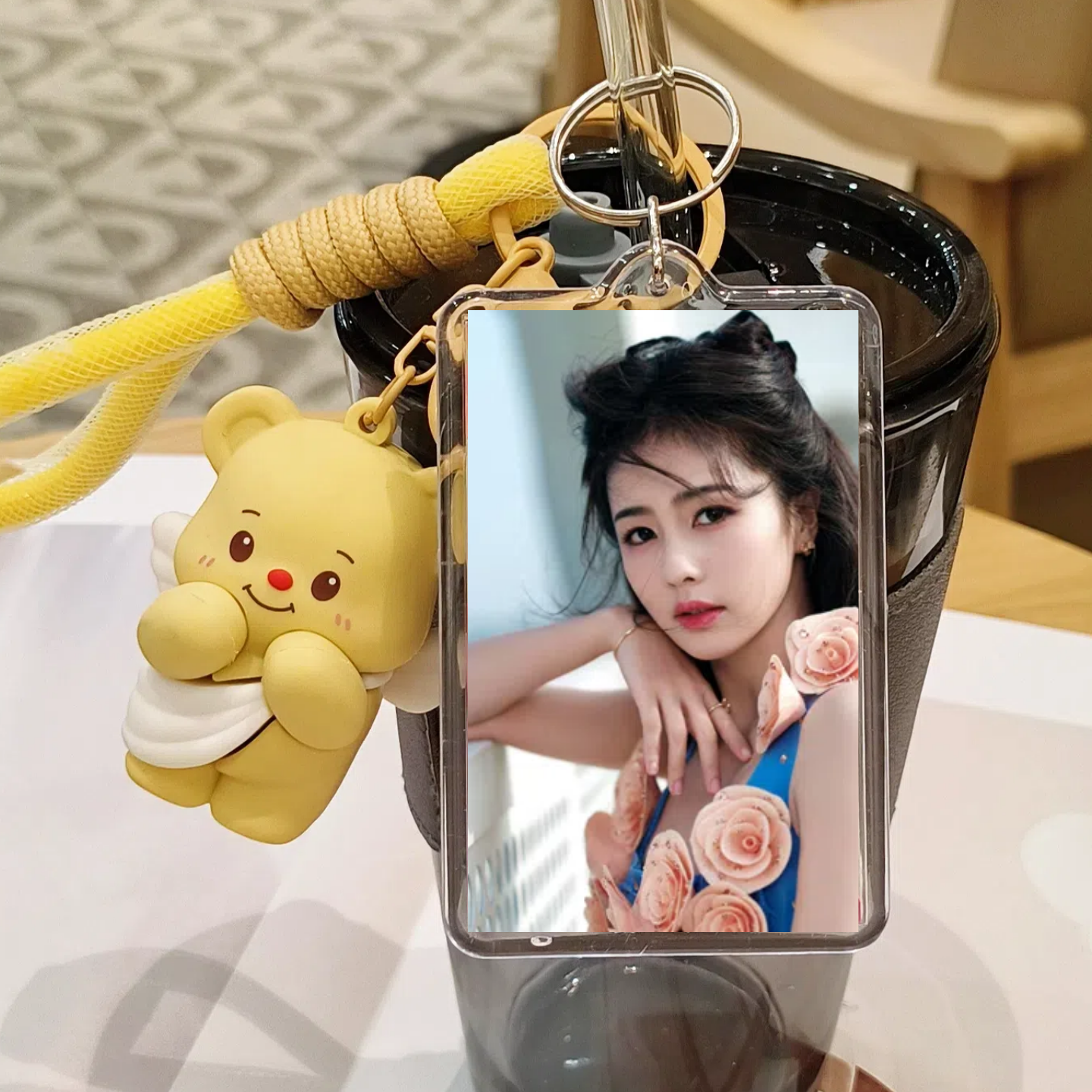 白鹿周边钥匙扣定制亚克力小卡挂件照片可爱包包公仔书包玩偶同款 - 图0