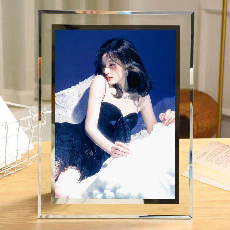 ins立牌相框定制 明星周边赵露思饭制水晶玻璃摆件应援节日礼物,淘宝优惠券,粉丝福利购,淘宝优惠卷