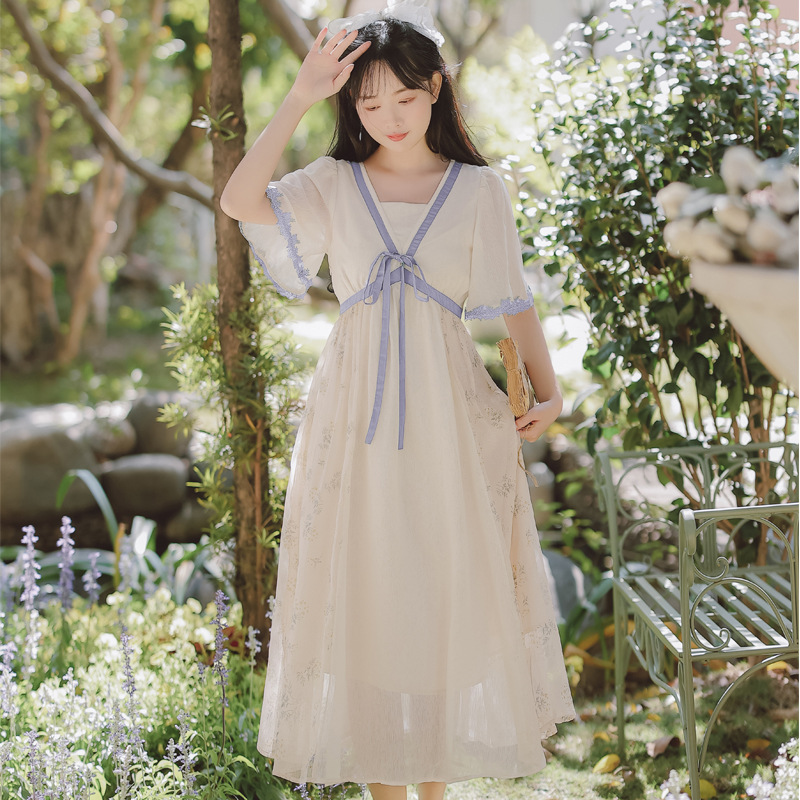 中国风汉元素连衣裙夏季2024新款小个子汉服改良版长裙子超仙女-图1