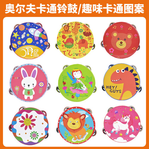 铃鼓幼儿园舞蹈道具乐器鼓铃手鼓小学生摇铃手拍老师上课专用打击 - 图3