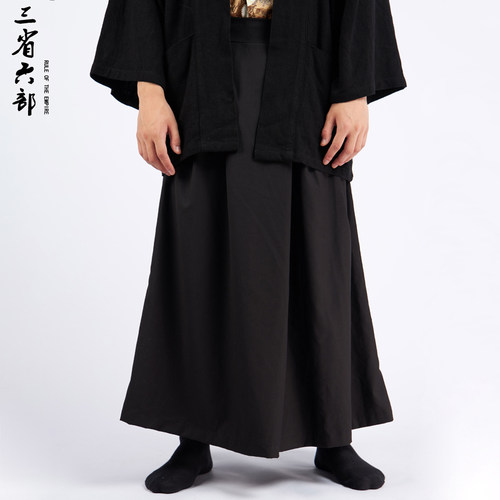 三省六部新中式裙裤男女款八分裤 能驾驭的都是英雄好汉 走路带风 - 图0