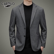 Crocodile Grey Western Suit Mens Spring Fall Trend Uni-West Blouse 2024 New Business Casual Suit Jacket Man