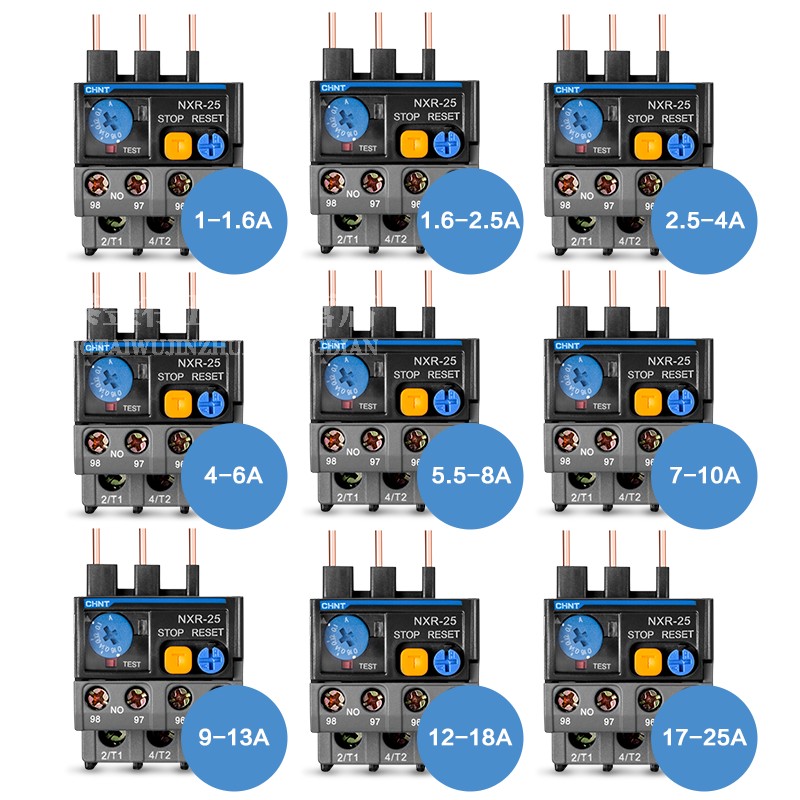 正泰NXR-25热继电器过载保护器接触器用380V1A 4A 6A10A13A25A - 图0