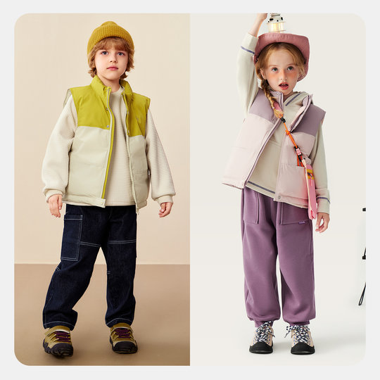 【真心绒】迷你巴拉巴拉男女童羽绒马甲保暖宝宝三防2025冬新品