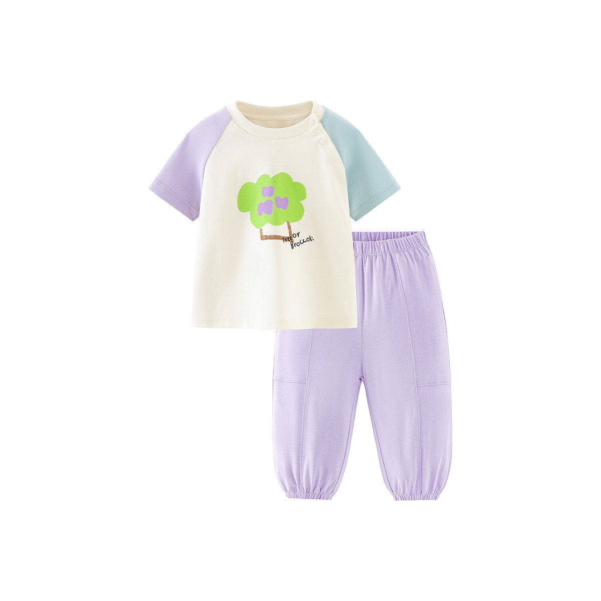 【棉感速干】迷你巴拉巴拉套装男女童儿童不闷汗凉感抑菌短袖长裤