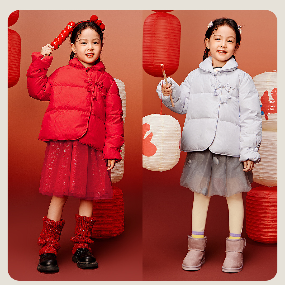 【新中式】迷你巴拉巴拉女童亲子羽绒服