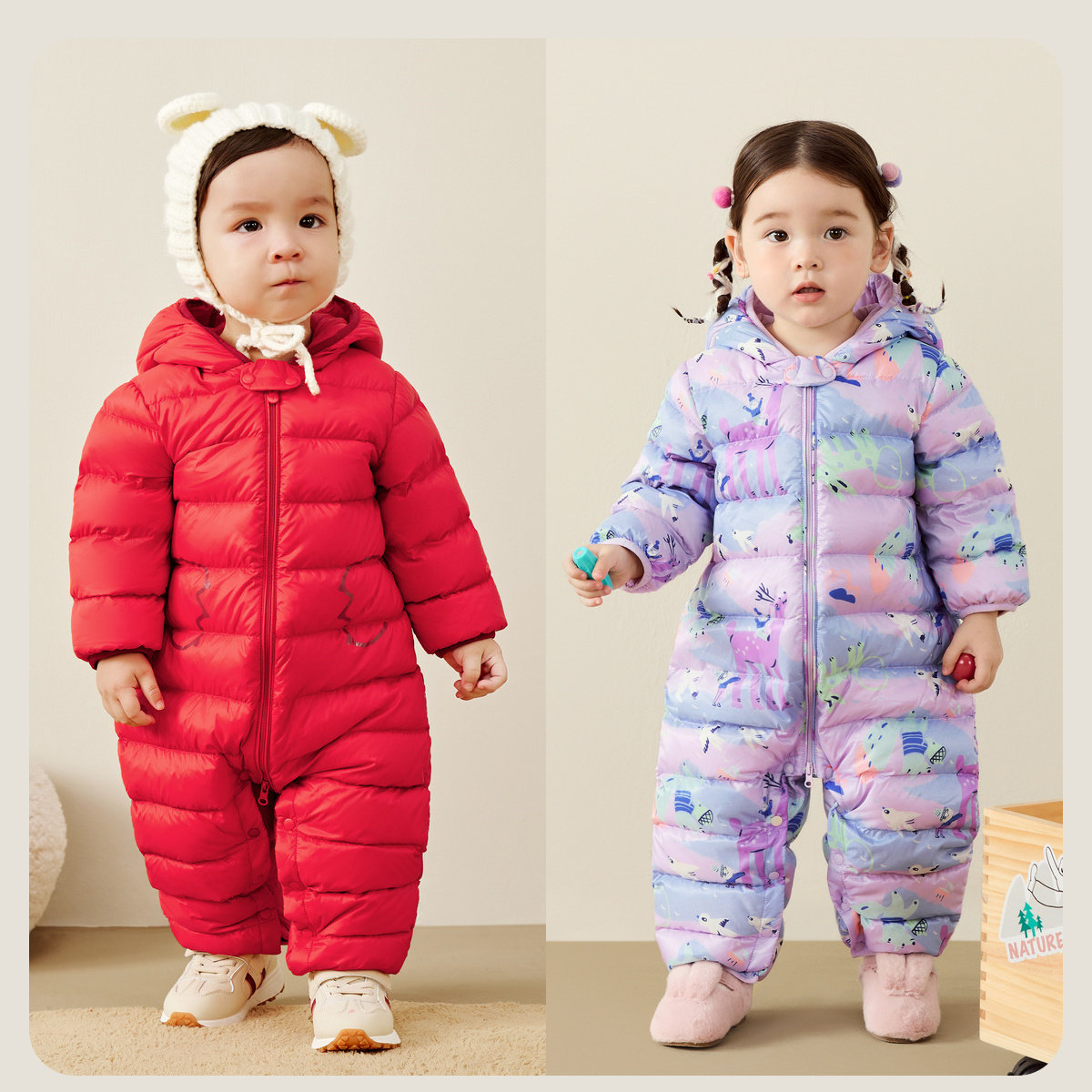 【三防】迷你巴拉巴拉婴儿羽绒服连体衣冬季外出保暖爬服哈衣,淘宝优惠券,粉丝福利购,淘宝优惠卷