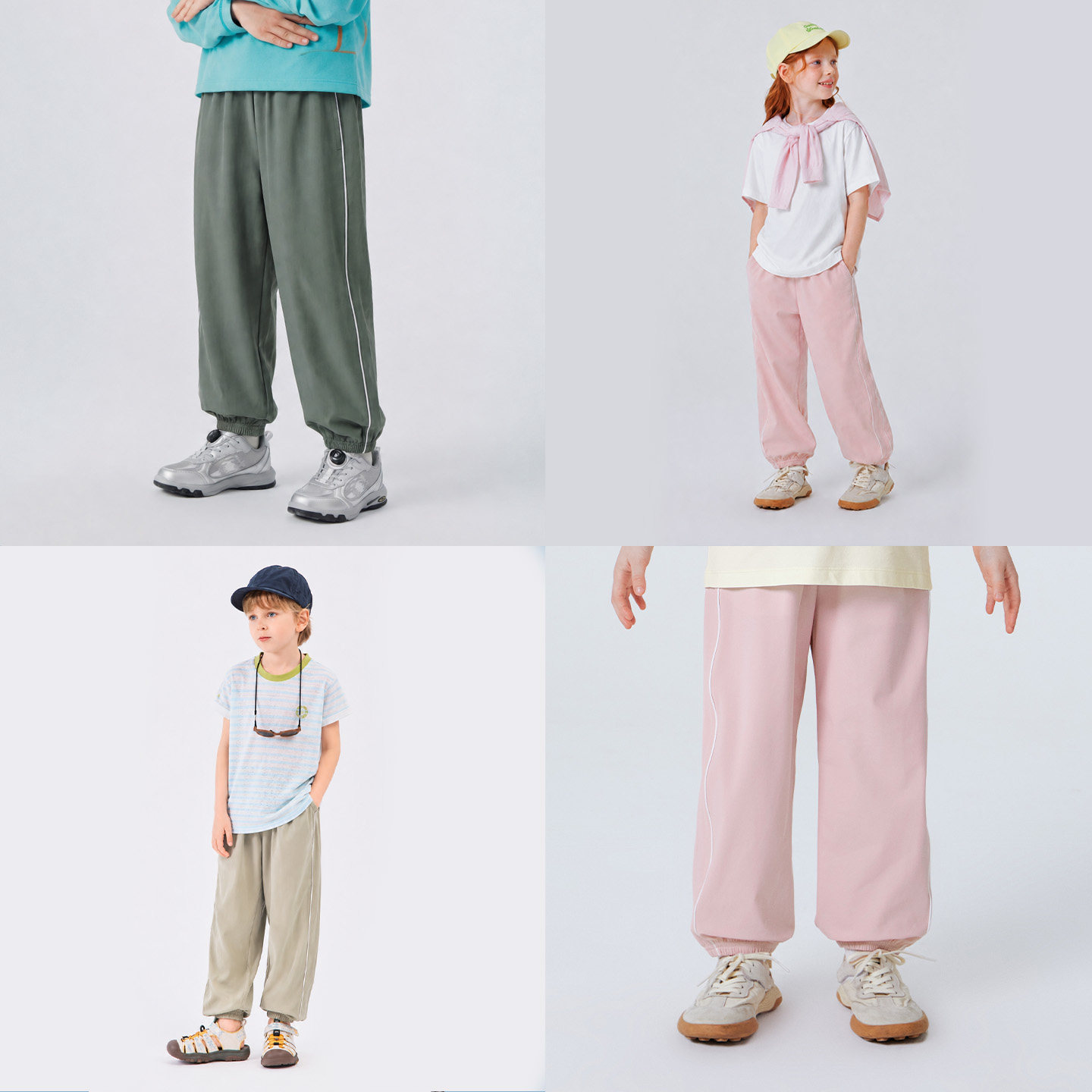 迷你巴拉巴拉男女童儿童裤子2026夏季凉感透气防晒UPF50+防蚊长裤