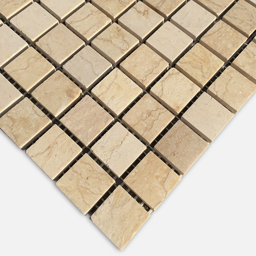 Золотая блестящая бежевая мраморная мозаичная плит