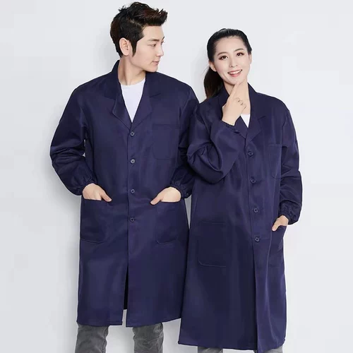 Длинная хлопковая униформа медсестры для работы, белая утепленная куртка, рабочая одежда