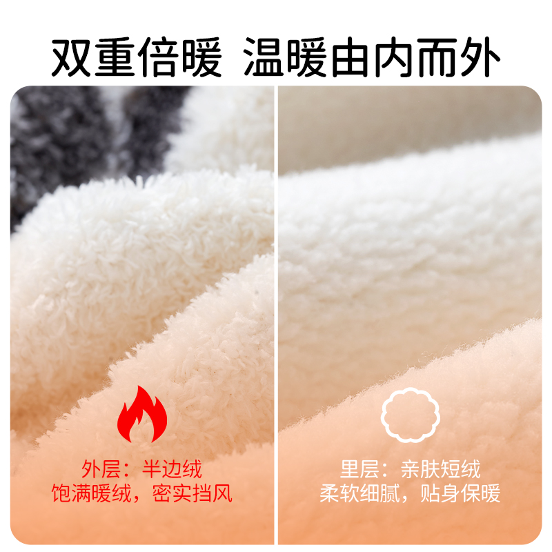 欧孕半边绒婴儿秋冬衣服宝宝连体衣保暖睡衣加绒哈衣家居爬服冬装