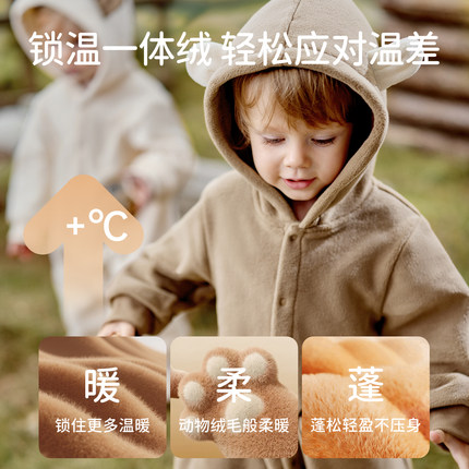 欧孕婴儿连体衣冬装保暖外出服宝