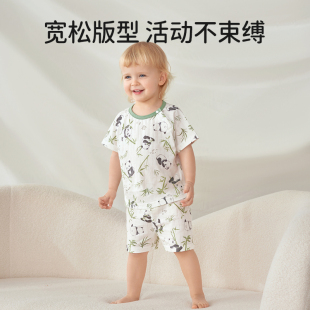 欧孕儿童纯棉睡衣套装夏季薄款