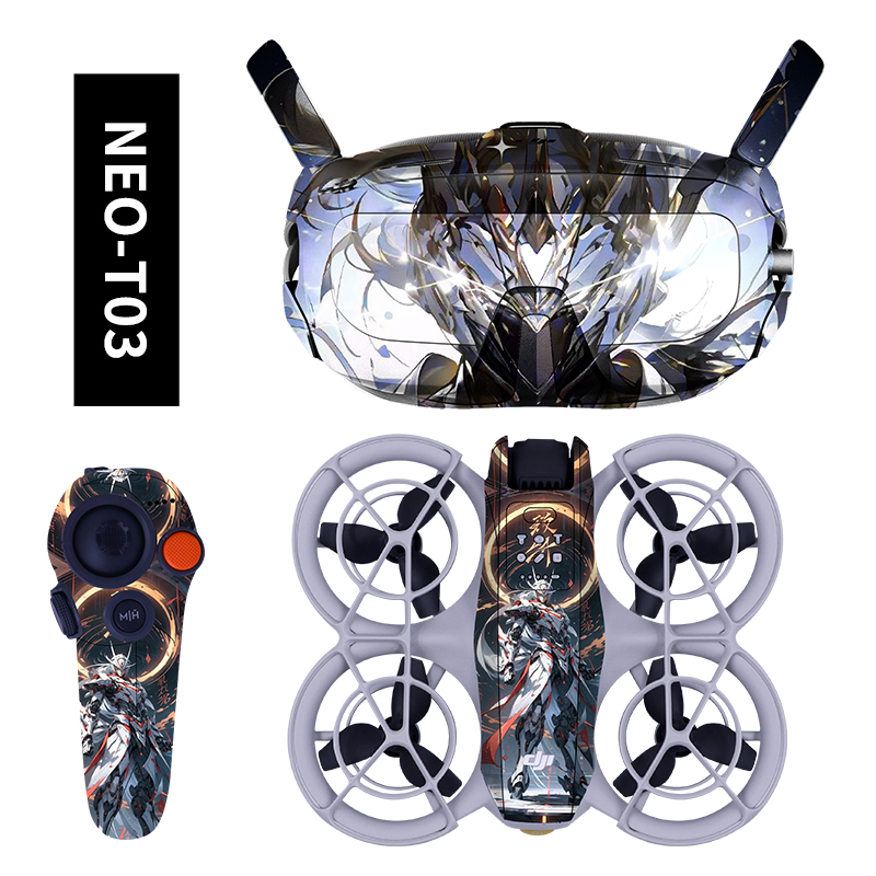 适用大疆DJI Neo体感畅飞套装贴纸个性飞行眼镜N3穿越机贴膜配件 - 图1