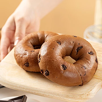 拍2件！港荣纯脂黑巧贝果面包840g[19元优惠券]-寻折猪