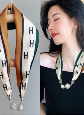 丝巾项链聚酯纤维女士百搭时尚