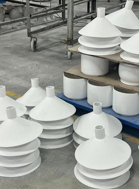 简约纯白陶瓷喇叭灯罩定制