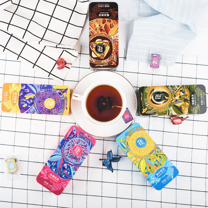 普克玫瑰陈香伯爵普洱16杯花草茶 puerhkiss普克代用/花草茶