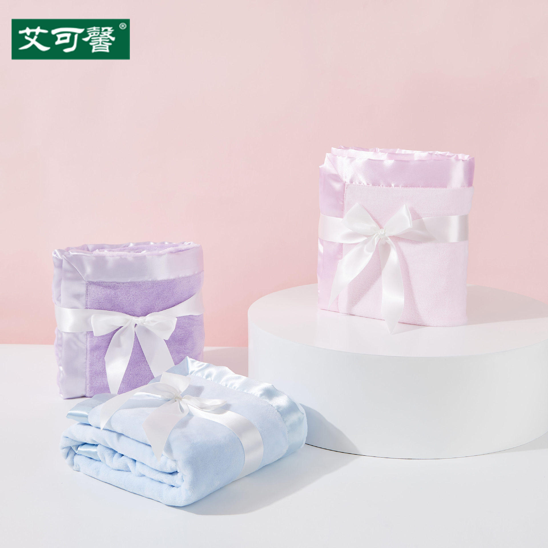 法兰绒色丁毯绸缎边宝宝小毯子婴幼儿午睡毯方形毛毯外贸批发定制,淘宝优惠券,粉丝福利购,淘宝优惠卷