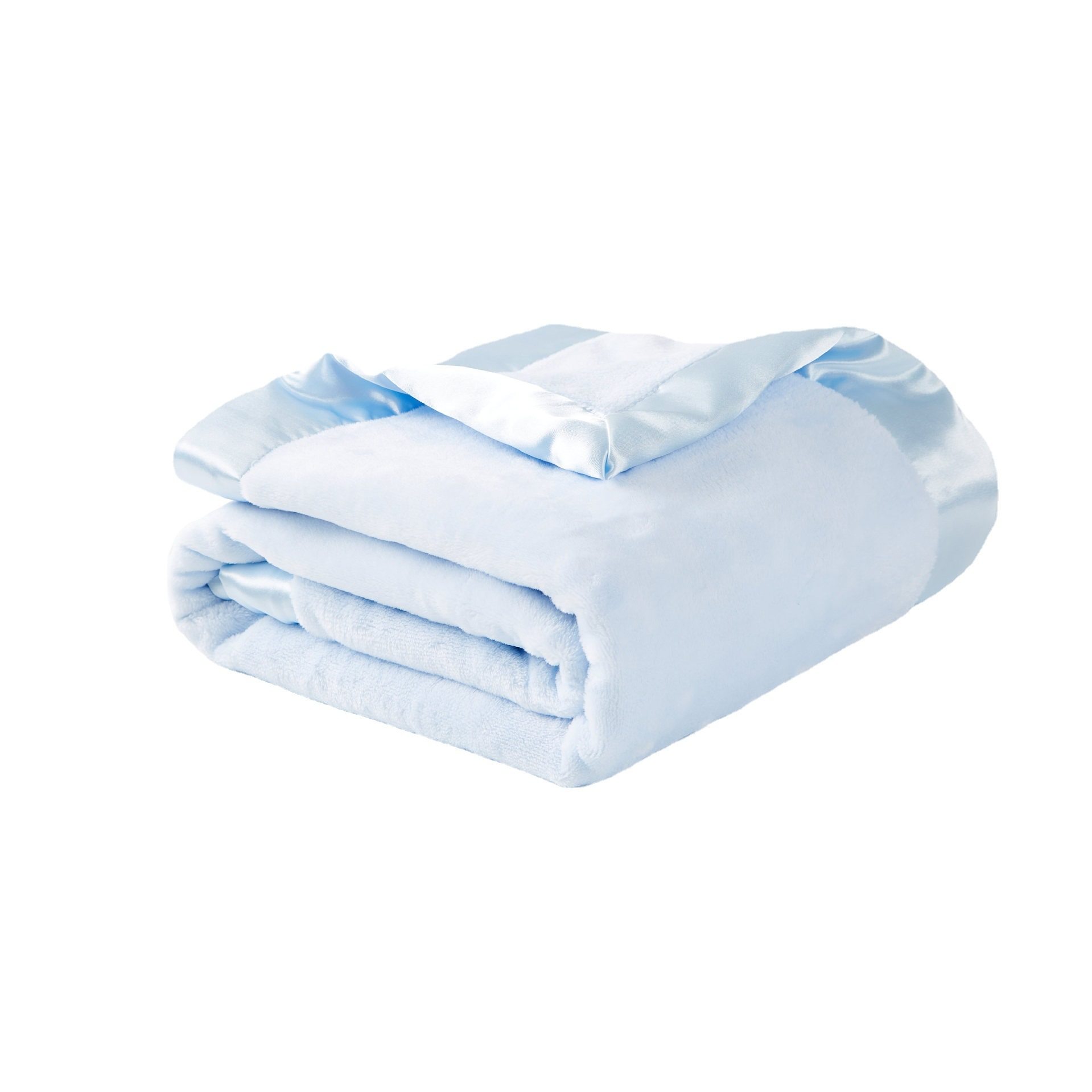 法兰绒色丁毯绸缎边宝宝小毯子婴幼儿午睡毯方形毛毯外贸批发定制,淘宝优惠券,粉丝福利购,淘宝优惠卷