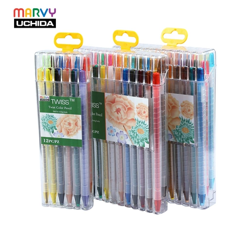 Масляная краска, крутящаяся раскраска, точилка для рисования, 36 цветов, 24 цветов, 12 цветов