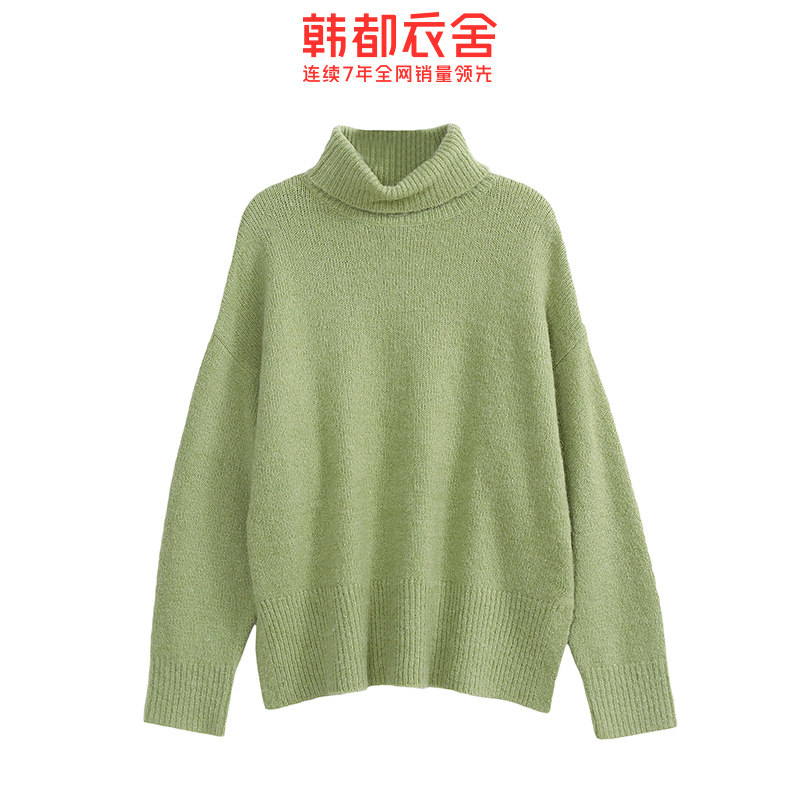 韩都衣舍2020秋季新款韩版慵懒毛衣 韩都衣舍秀衣莲毛针织衫