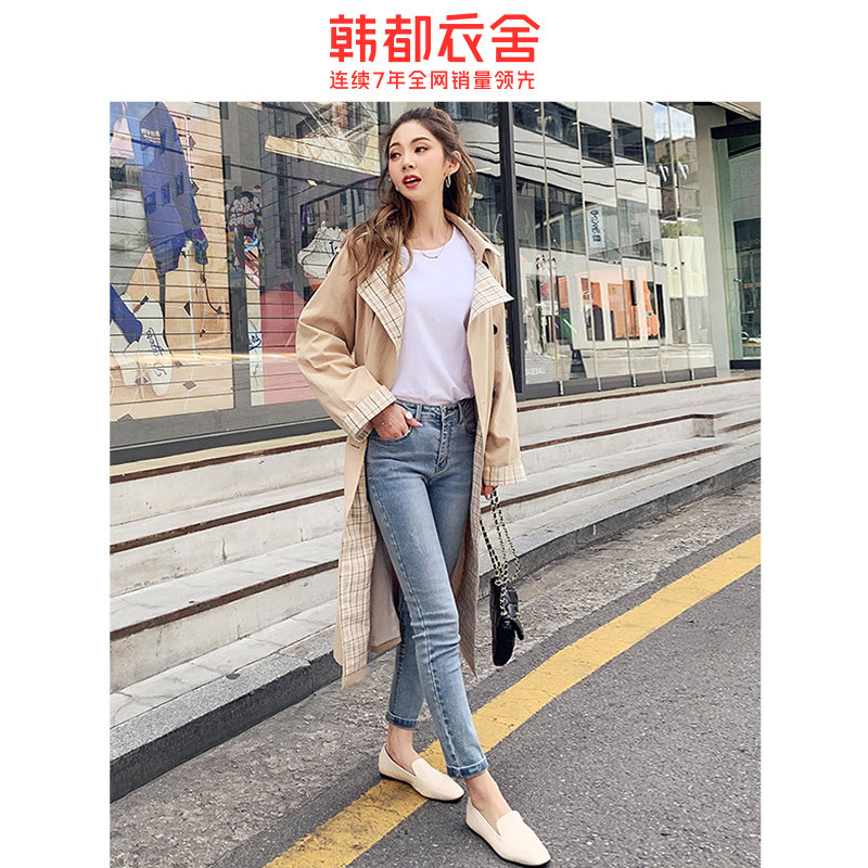韩都衣舍2020秋装新款女韩版翝风衣 韩都衣舍秀衣莲风衣