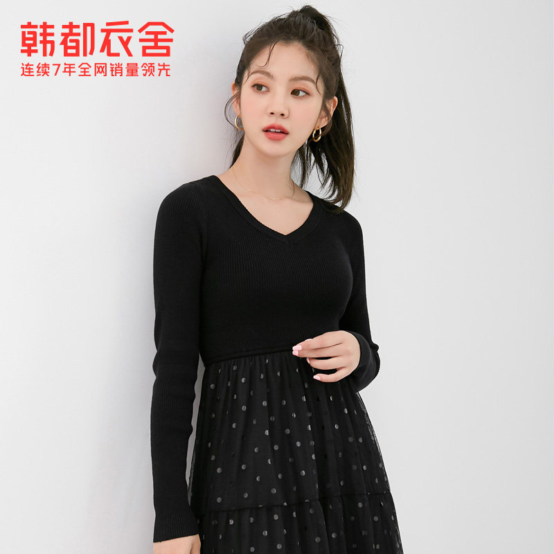 韩都衣舍2020新款超仙赫本风连衣裙 韩都衣舍秀衣莲连衣裙