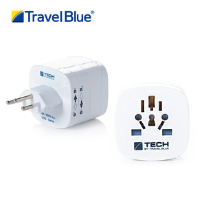 TravelBlue/蓝旅全球到瑞士转换插座双USB转换插头商务旅游