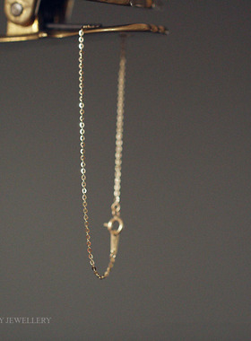 destiny定制纯14k金k女极细素链