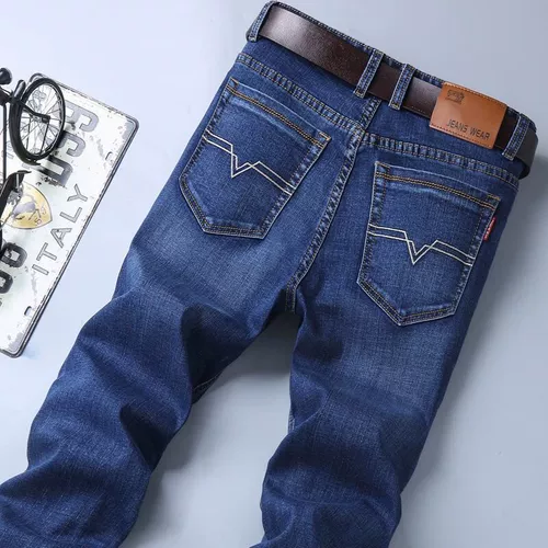 Демисезонные рабочие джинсы, мужские штаны для отдыха