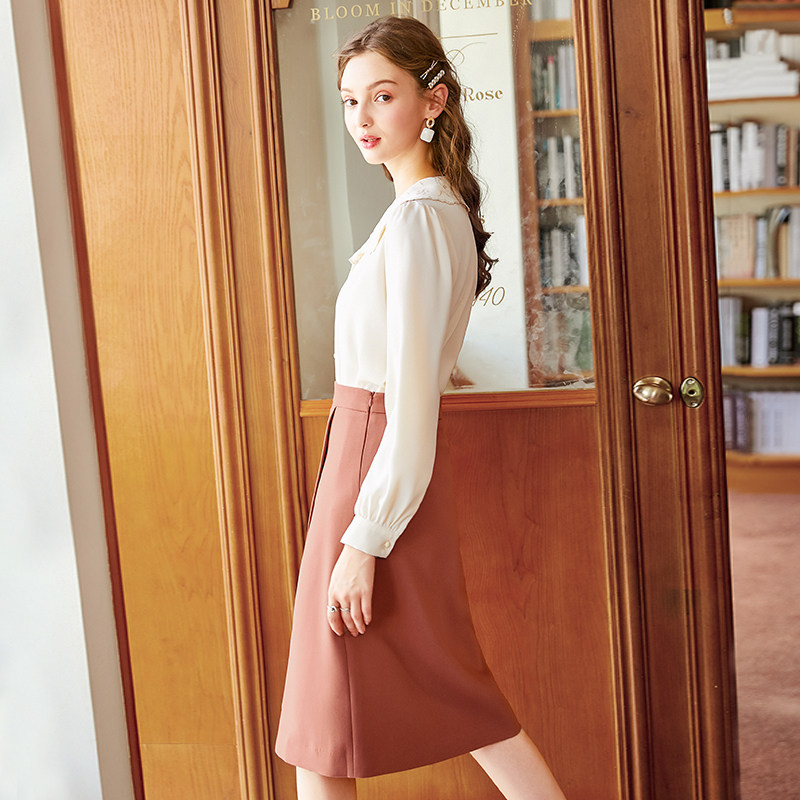 2020秋季新款韩版显瘦复古半身裙 singhwest辛格茜服饰旗舰半身裙