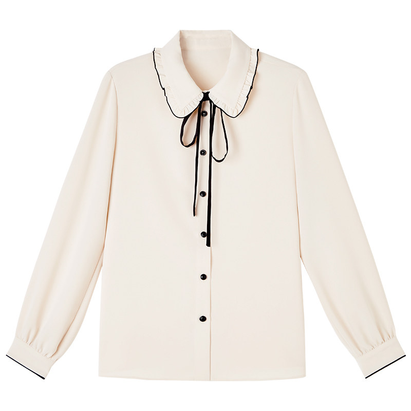 辛格茜加绒长袖雪纺2021秋冬季衬衫 singhwest辛格茜服饰旗舰衬衫