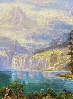 聚宝盆客厅装饰画复刻肌理油画挂画沙发壁画油画客厅装饰画