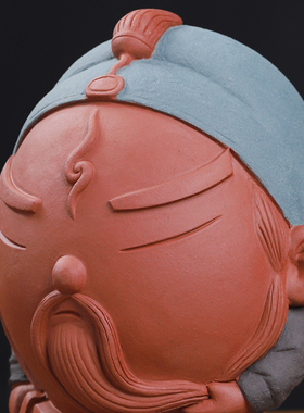 【停产优惠】三国演义陶瓷手工卡通可爱玩偶摆件办公室客厅装饰品