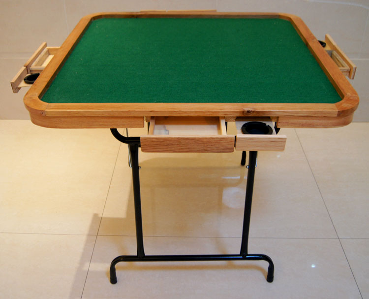 实木折叠麻将桌便携式简易棋牌桌象棋桌手搓两用家用手动麻雀台