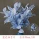 蓝色婚庆仿真花婚礼布置装饰绢花吊顶花艺插花花材雾蓝色假花花束