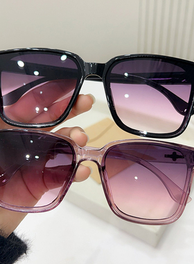 墨镜2025新款女夏防紫外线太阳镜男小脸款黑色高级感gm眼镜复古