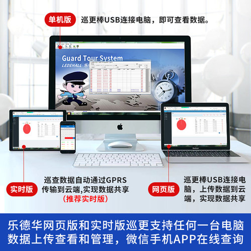 乐德华巡更棒实时在线巡更机手电照明电子系统保安打点巡逻棒仪器 - 图1