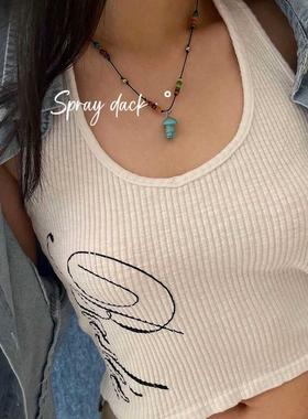 天然石设计师款新中式蘑菇颈链